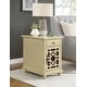 preview thumbnail 2 of 63, Elegant Chairside Table with Power by Martin Svensson Home Antique Cream White
