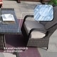 preview thumbnail 6 of 15, 11-Piece Aluminum Wicker Patio Dining Set with Multifunctional Fire Pit Table