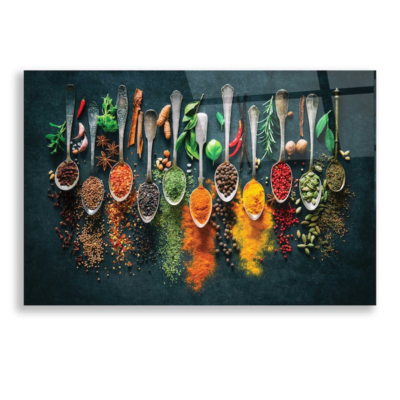 Epic Art 'Colorful Spices,' Acrylic Glass Wall Art - 24x16