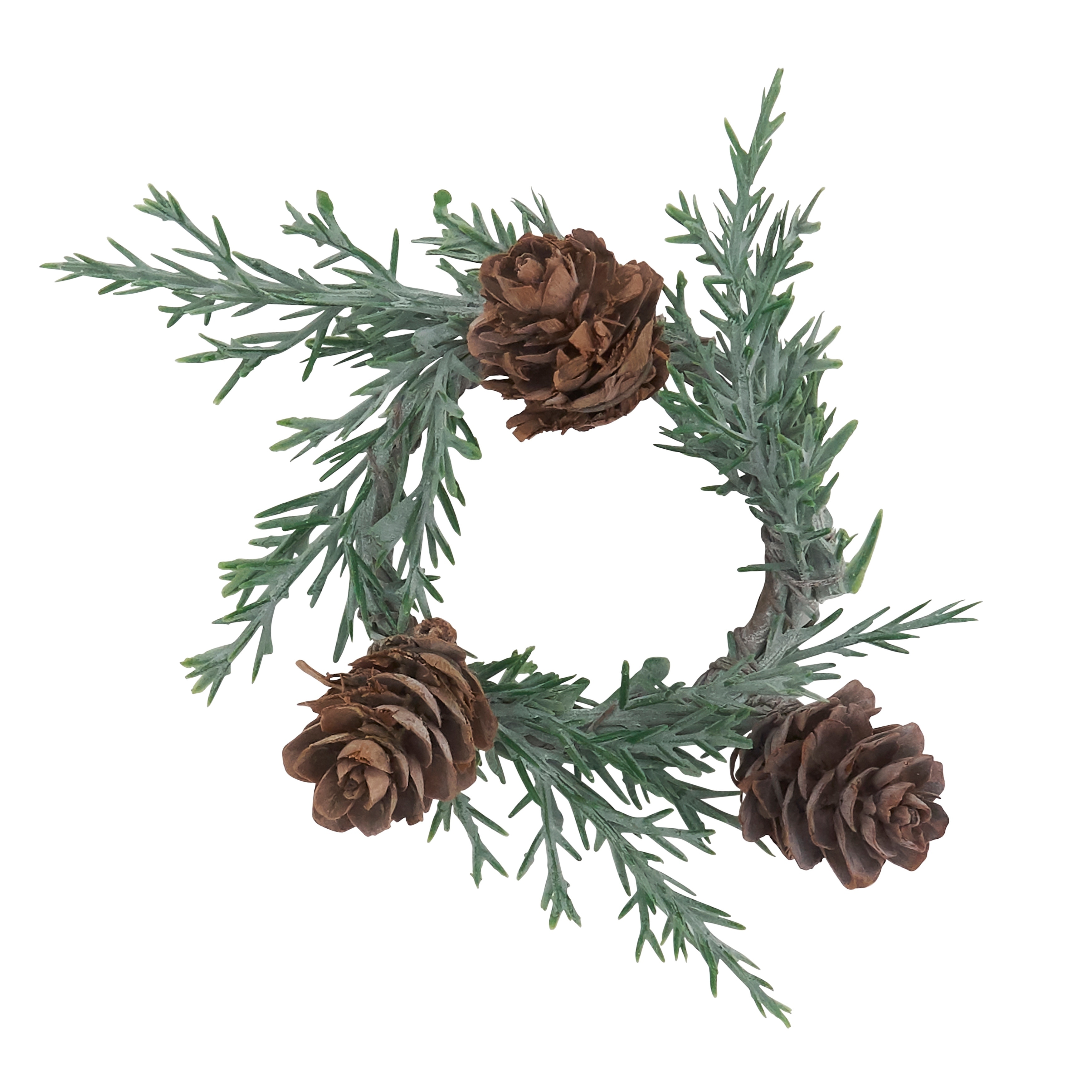 Saro Lifestyle Holiday Napkin Rings With Pine Cone Design (Set of 4)