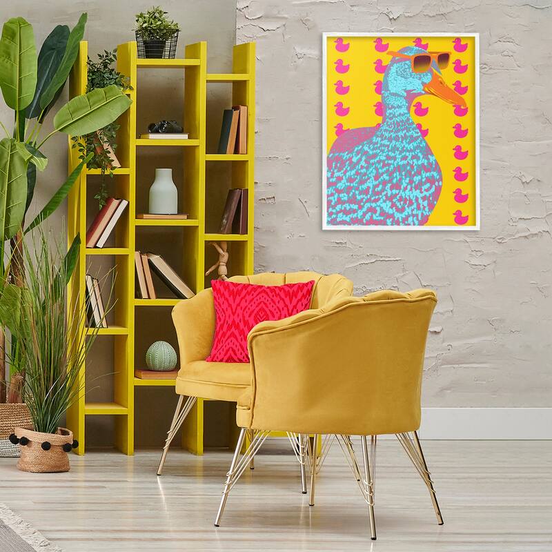 Stupell Quirky Vibrant Goose Framed Giclee Art Design By Marcus Prime