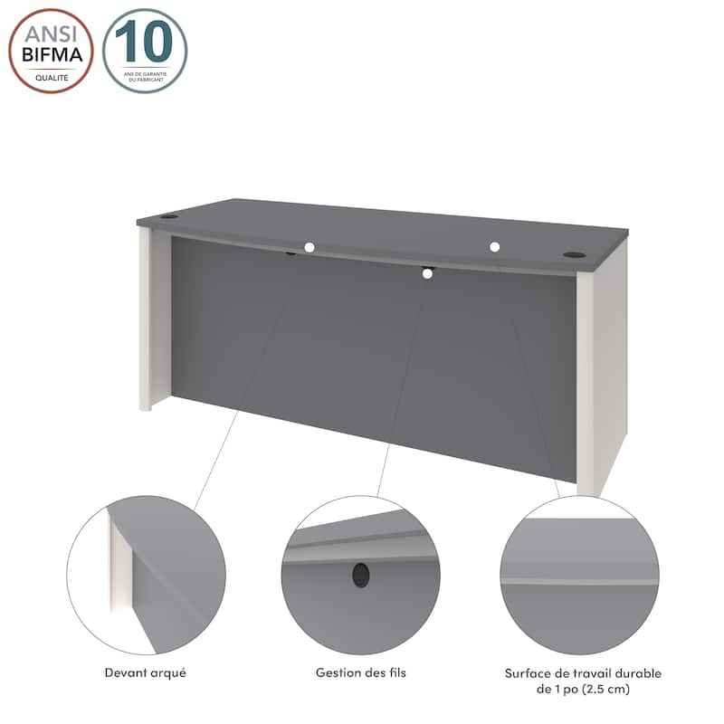 Bestar Connexion 72W Desk Shell in by Bestar.