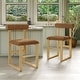 preview thumbnail 2 of 35, Corvus Caen Teddy Fabric Bar Stools with Wood Legs (Set of 2)