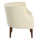 preview thumbnail 9 of 16, Modern Club Chair with Button-Tufted Back & Tonal Piping - Contemporary Upholstered Tub Chair with Sturdy Birch Wood Legs