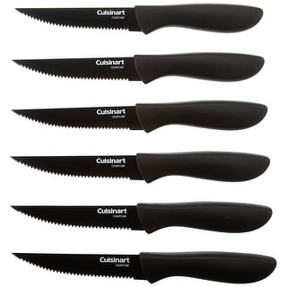 Top Product Reviews For Cuisinart C55 6pcsbk Advantage Color Collection 6 Piece Ceramic Coated Steak Knife Set Black 20979343 Overstock
