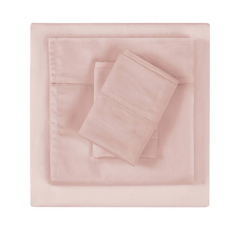 Christian Siriano NY® 300TC Cotton Sateen 4 Piece Sheet Set - Blush - California King
