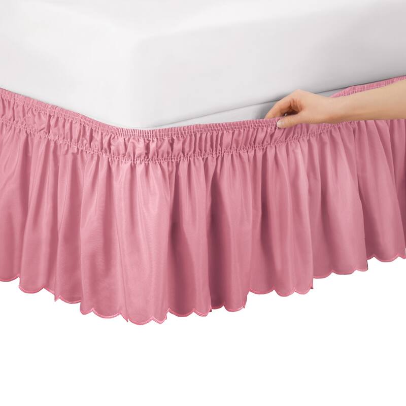 Scalloped Wrap Ruffle Bedskirt