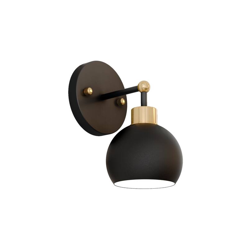 OROMA HOME Hannes 1-Light Dome Shade Dimmable Metal Bathroom Vanity Sconce