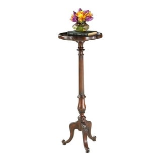 Shop Traditional Round Wooden Pedestal Plant Stand In Plantation