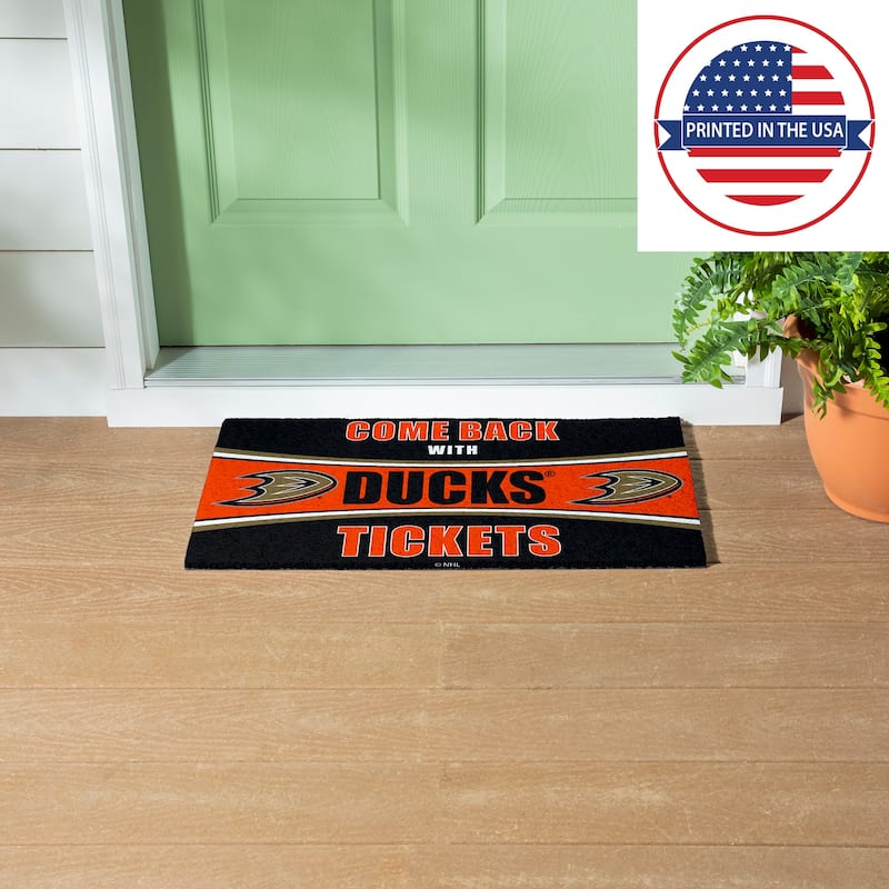 Washington Commanders 28 in. x 16 in. PVC "Come Back With Tickets" Trapper Door Mat