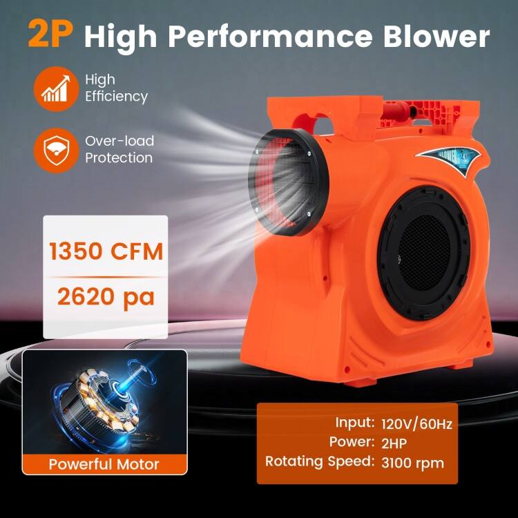 1500W 2 HP Air Blower for Giant Outdoor Inflatable Bounce House