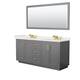 Option Dark Gray, Gold Trim, White Quartz Top