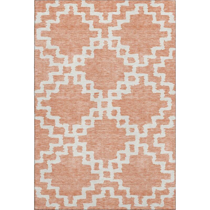 Premium Washable Super Soft Geo Trellis Mayfield Rug