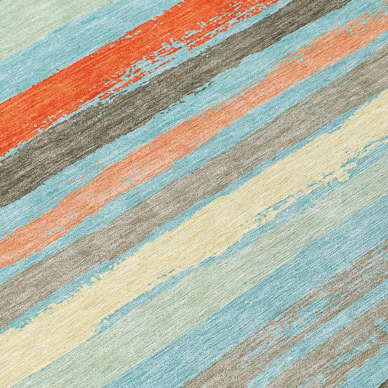HomeRoots Striped Transitional Rectangle Outdoor Rug