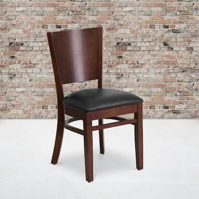 Solid Back Wooden Restaurant Chair