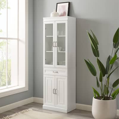 Crosley Stanton Glass Door Pantry - 14.5"x23.75"x78"