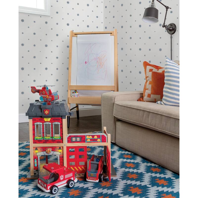 Erin Gates Henry Blue Starburst Wallpaper