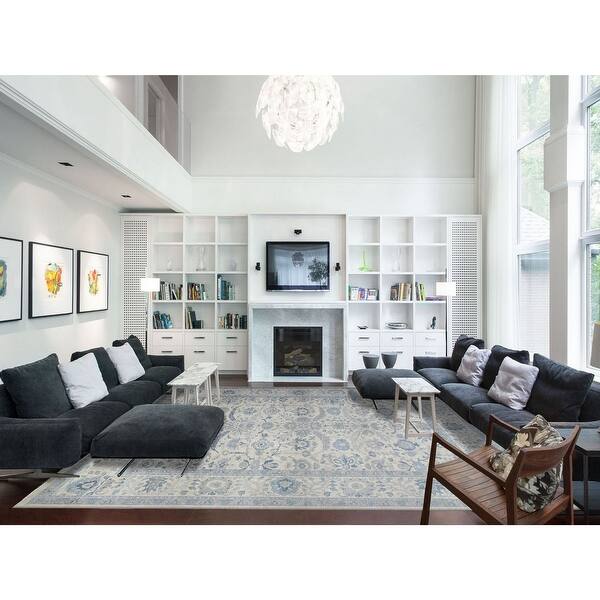 Shop Shahbanu Rugs Oversized Ivory Afghan Peshawar Ziegler Mahal Design Pure Wool Rug 12 0 X 14 3 12 0 X 14 3 Overstock 32315156