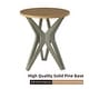 preview thumbnail 10 of 27, COZAYH Pedestal Farmhouse End Table, Distressed Top with Base for Modern Farmhouse, Boho Decor, Round