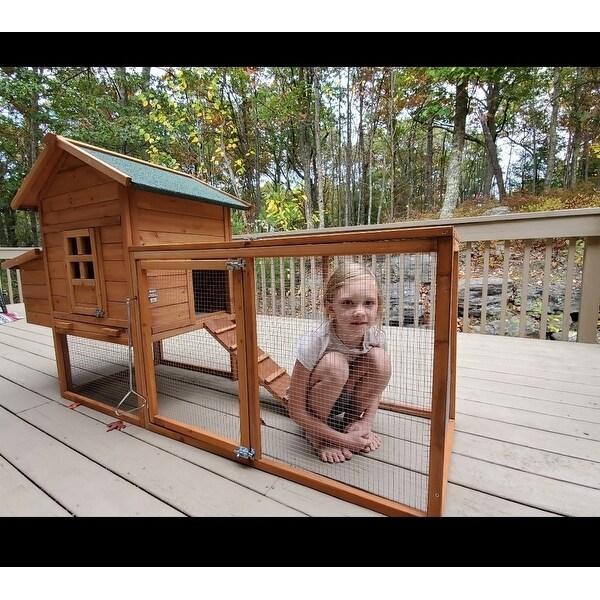 trixie natura rabbit hutch with sloped roof