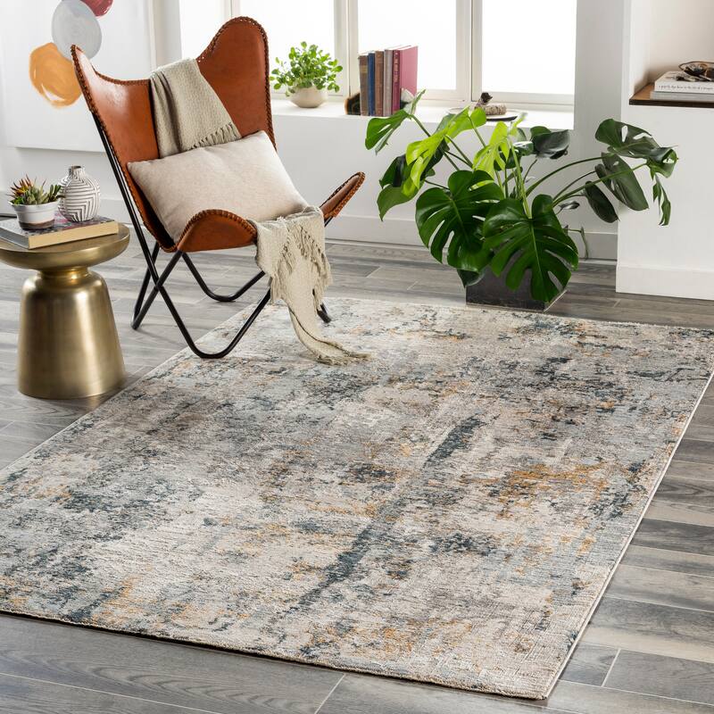 Artistic Weavers Dayi Modern Abstract High/Low Area Rug - 9' x 12' 2" - Pale Blue
