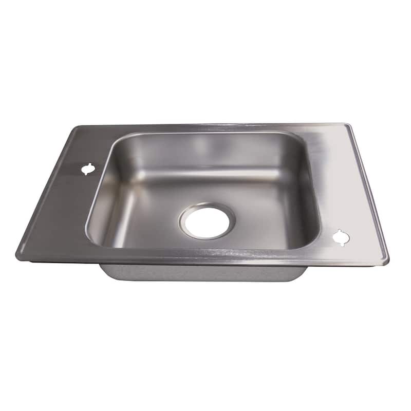 Haws 25" x 17" Stainless Steel Deck Mounted Sink - Satin Stainless