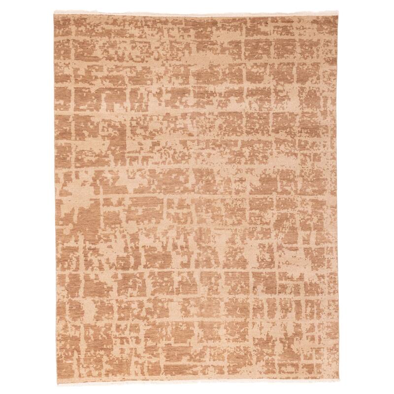 ECARPETGALLERY Hand-knotted Legacy Tan Wool Rug - 7'11 x 10'2