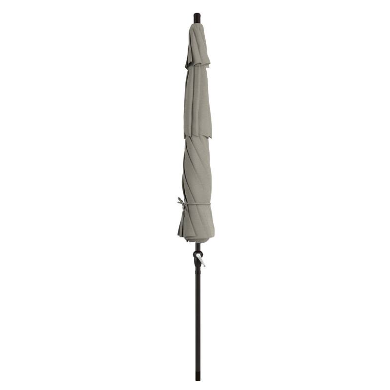 California Umbrella 11' Round Aluminum Crank Open Auto Tlit Patio Umbrella, Bronze Finish, Double Wind Vent.