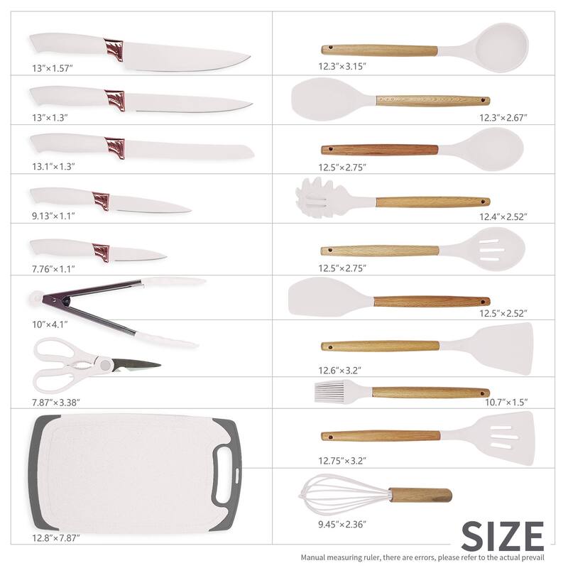 19-piece Non-stick Silicone Assorted Kitchen Utensil Set