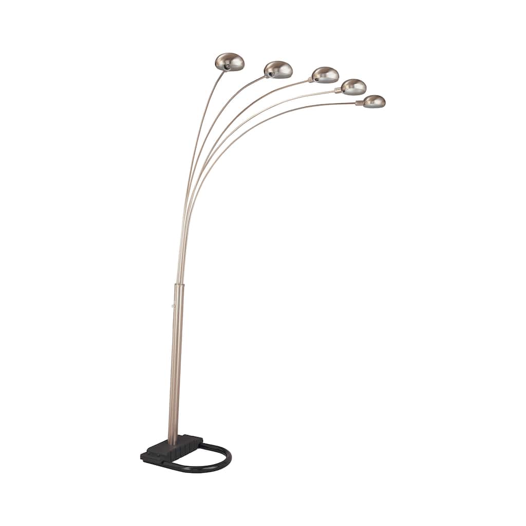 Jardine Chrome and Black Floor Lamp