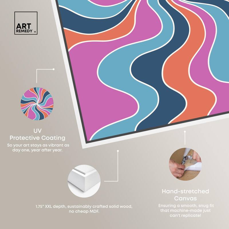 Carnaval Retro Curves Canvas by Art Remedy