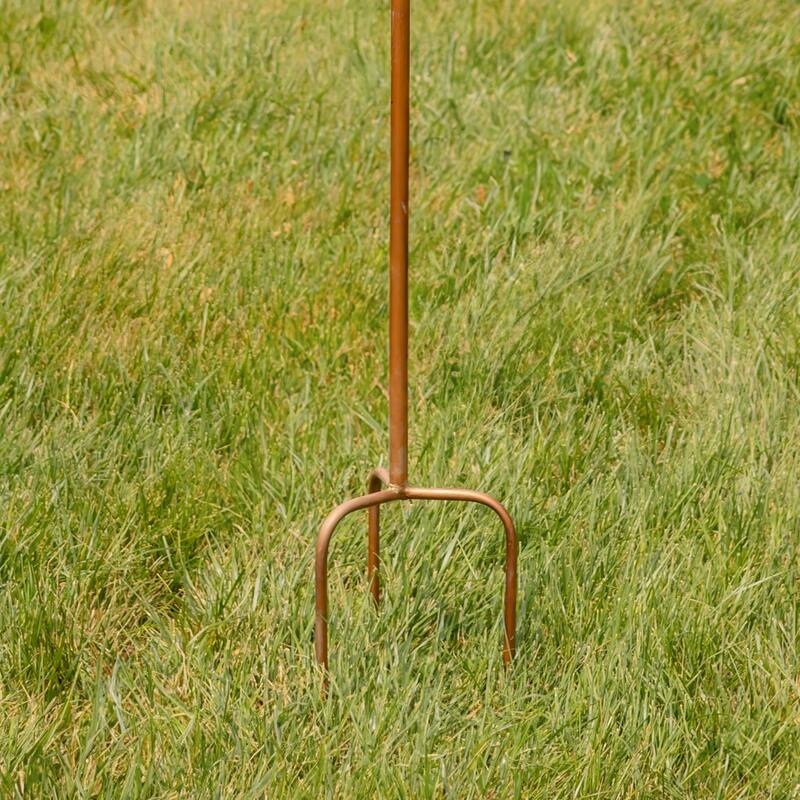 66" Tall Iron Birdhouse Stake "Verona" - 8" L x 7" W x 66" H