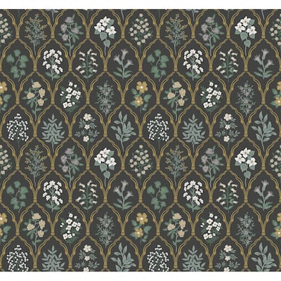 Rifle Paper Co.Hawthorne Black & Cream Wallpaper