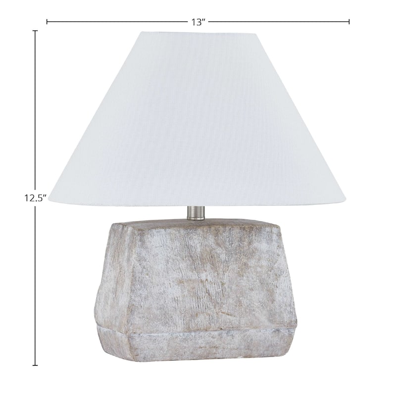 Kingston 13" Table Lamp with Linen Shade, Gray (Set of 2)