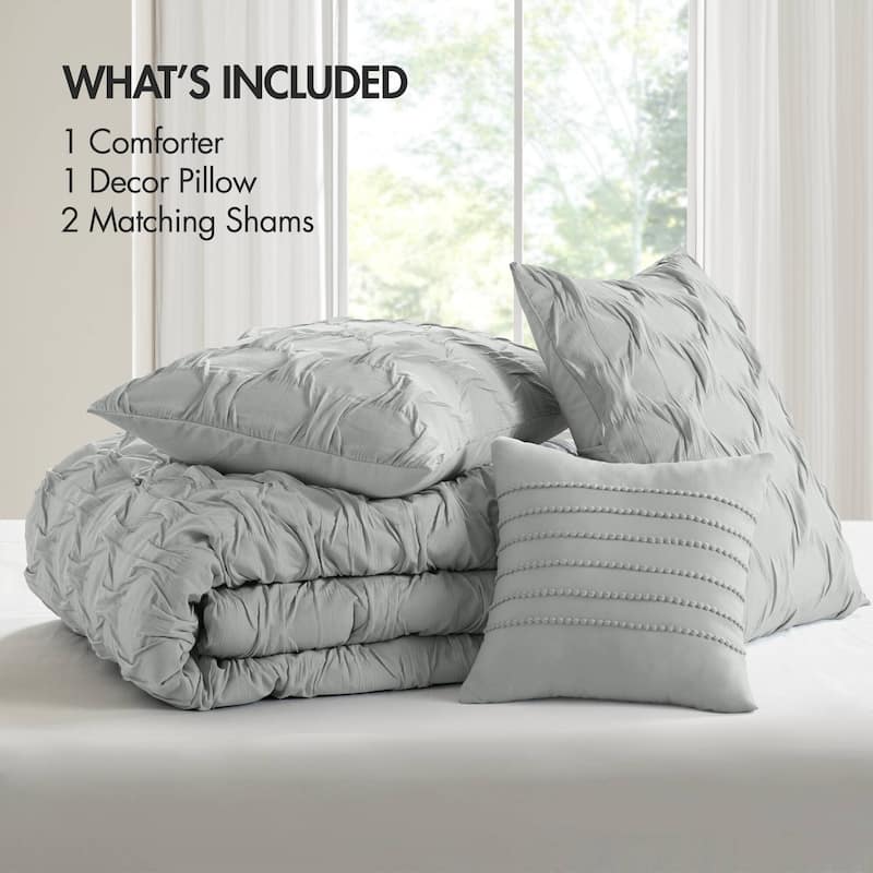 Chelsea Square Bailey Diamond Pucker Woven Comforter Set