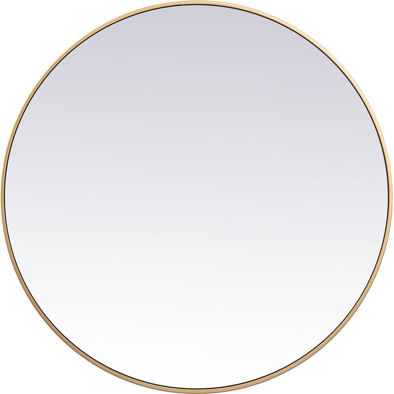 Elegant Lighting Eternity 39" Diameter Circular Beveled Metal Framed - Brass