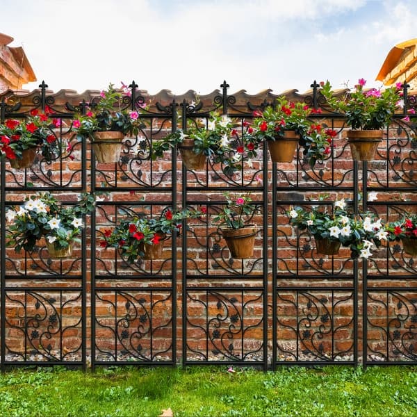 2 Pack Metal Garden Trellis for Outdoor Patio Climbing Plants - 19.7x76.8  inch - On Sale - Bed Bath & Beyond - 39173073