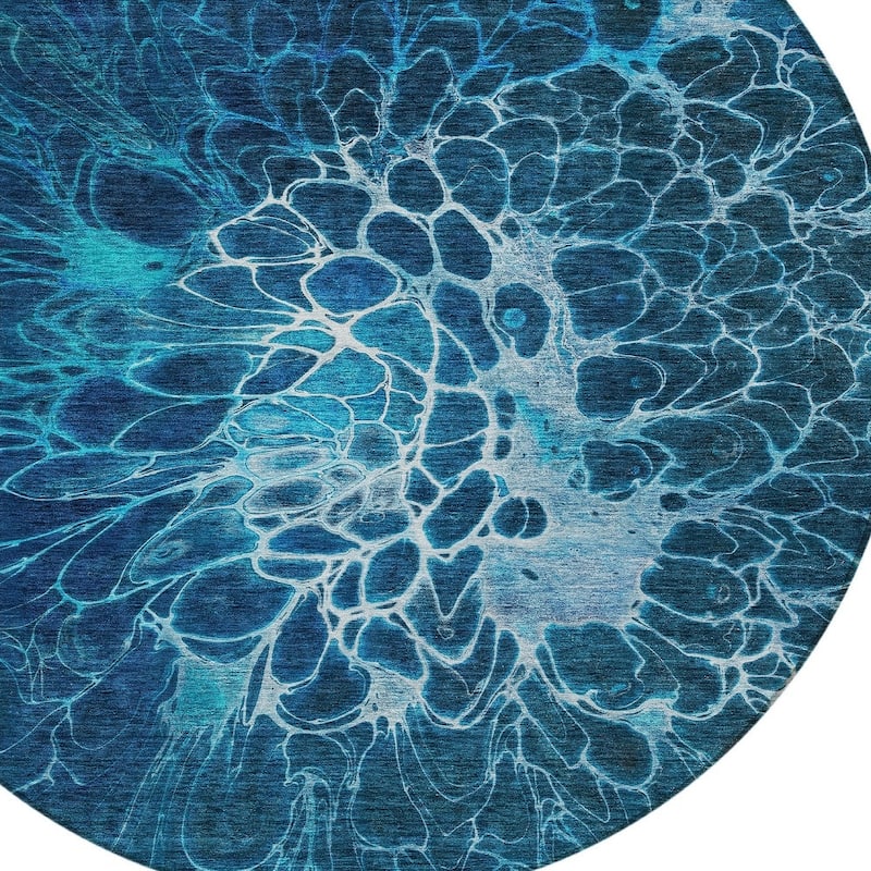 HomeRoots Abstract Transitional Rectangle Outdoor Rug