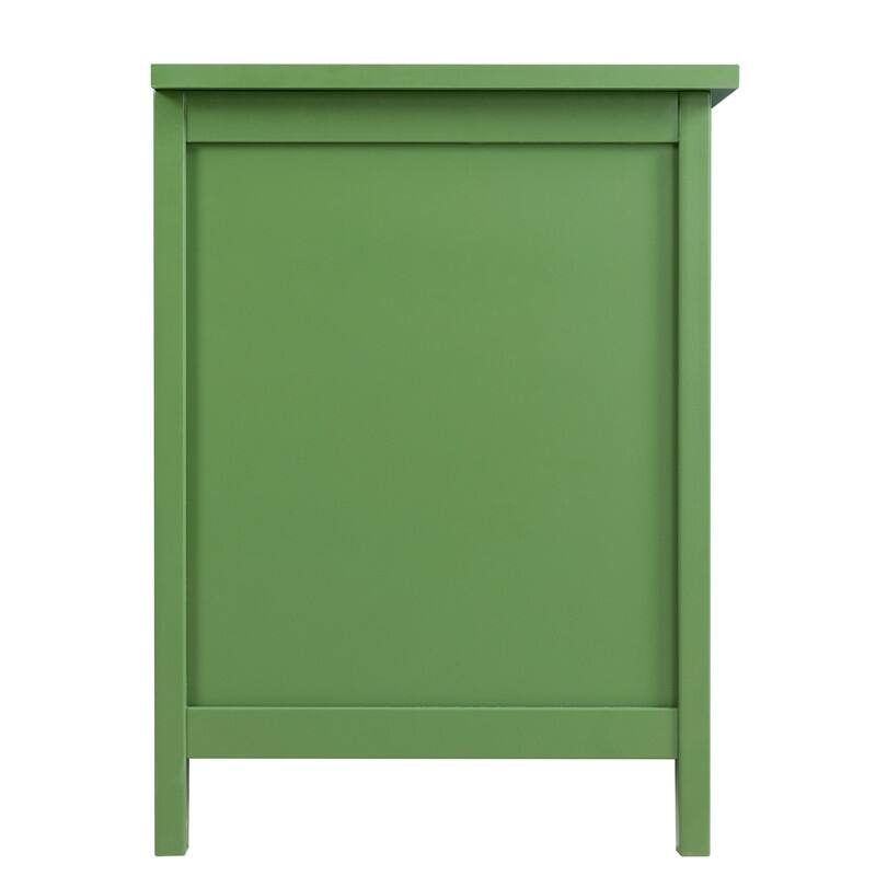 Vintage French Green TV Cabinet, Artist Home Sideboard Buffet with Glass Doors and Shelves, Accent Coffee Bar Storage Cabinet
