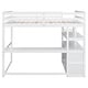 preview thumbnail 34 of 43, Multifunction Wood High Loftbed Frame with L-Shaped Desk, Shelves & 2 Built-in Drawers for Kids Teens Bedroom