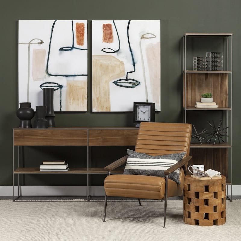 Tall Matte Black Ceramic Table Vase 17-Inch Modern Cylinder Decor for Living Room - 6" x 6" x 17"