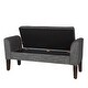 preview thumbnail 14 of 13, Carson Carrington Borg Charcoal Fabric Storage Bench Settee