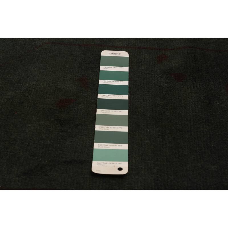 ECARPETGALLERY Hand-knotted Color Transition Dark Green Wool Rug - 6'4 x 10'4