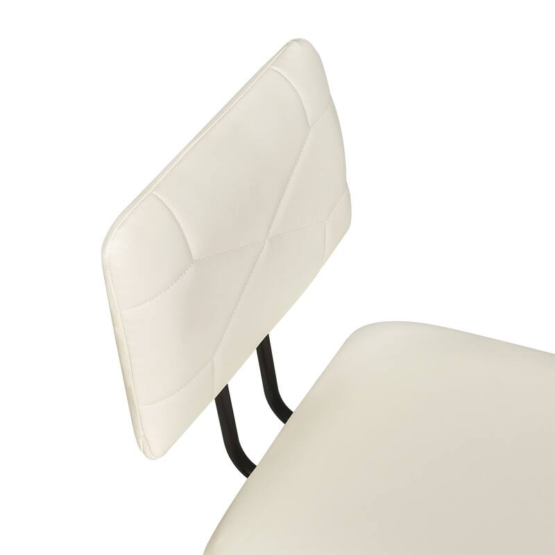 VECELO PU Leather Dining Chairs 2/4-Pack X-Back Side Chairs with Gold/Black Legs for Living room Bedroom Study Kitchen