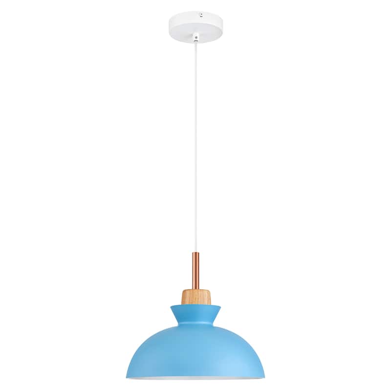 1-Light 11 in. Modern Bowl Dome Pendant Kitchen Island Lighting