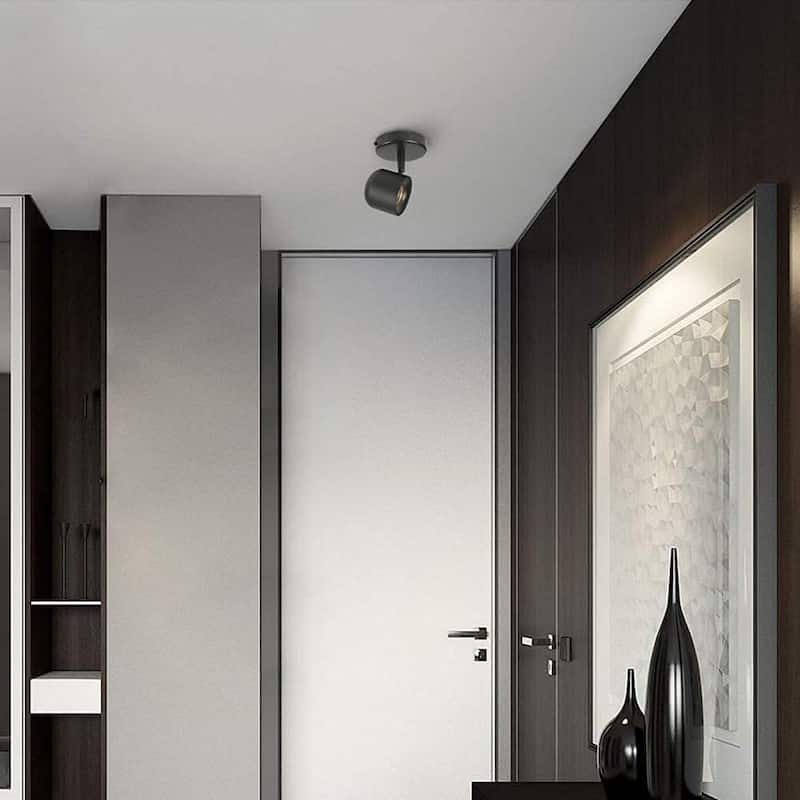 Modern Adjustable Wall Sconce Black Led Aluminum Bedside Reading Lighting