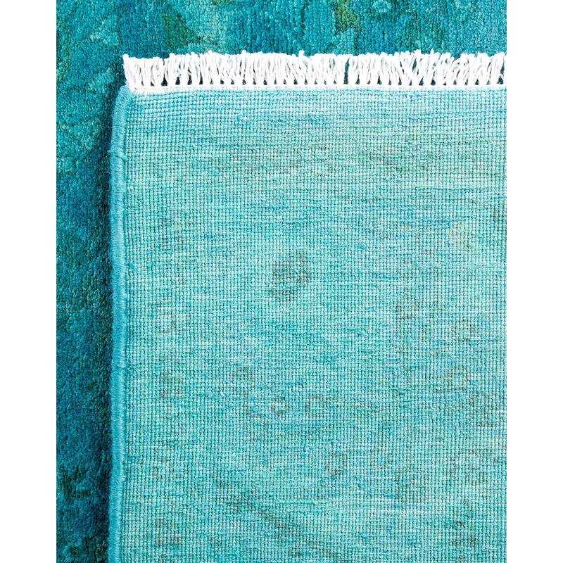 Contemporary Overdyed Wool Hand Knotted Area Rug - 3' 3" x 5' 2"