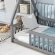 preview thumbnail 5 of 7, Twin Size Tent-shaped Bed, Wooden Montessori Floor Bed Frame for Kids