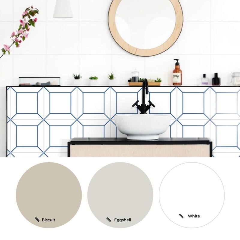 The Tile Life Frame 6x6 Blue Ceramic Wall Tile