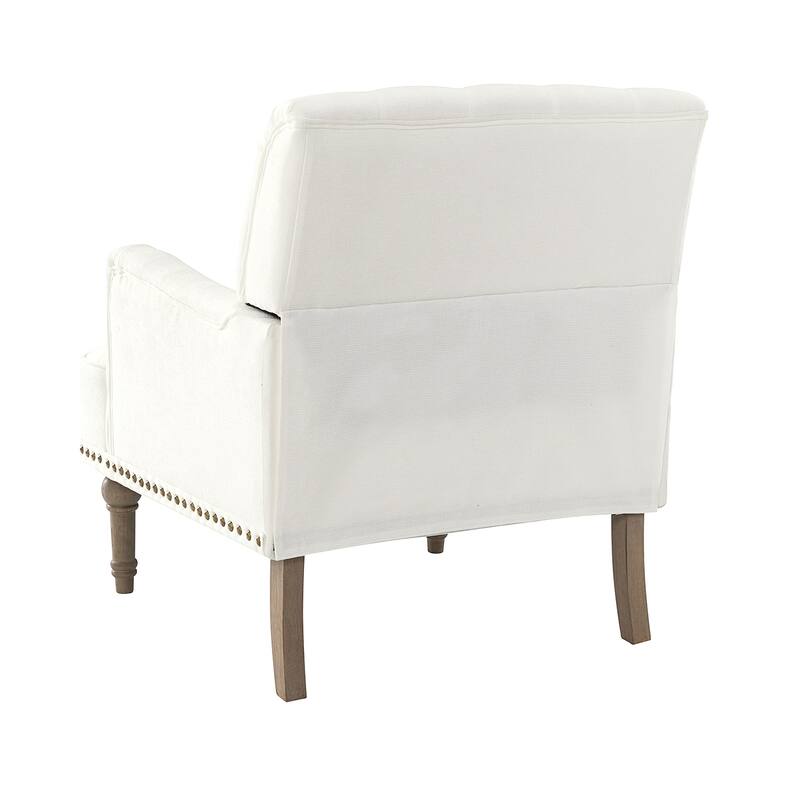 Geltrude Traditional Upholstered Accent Chair with Button Tufted Back Set of 2 by HULALA HOME